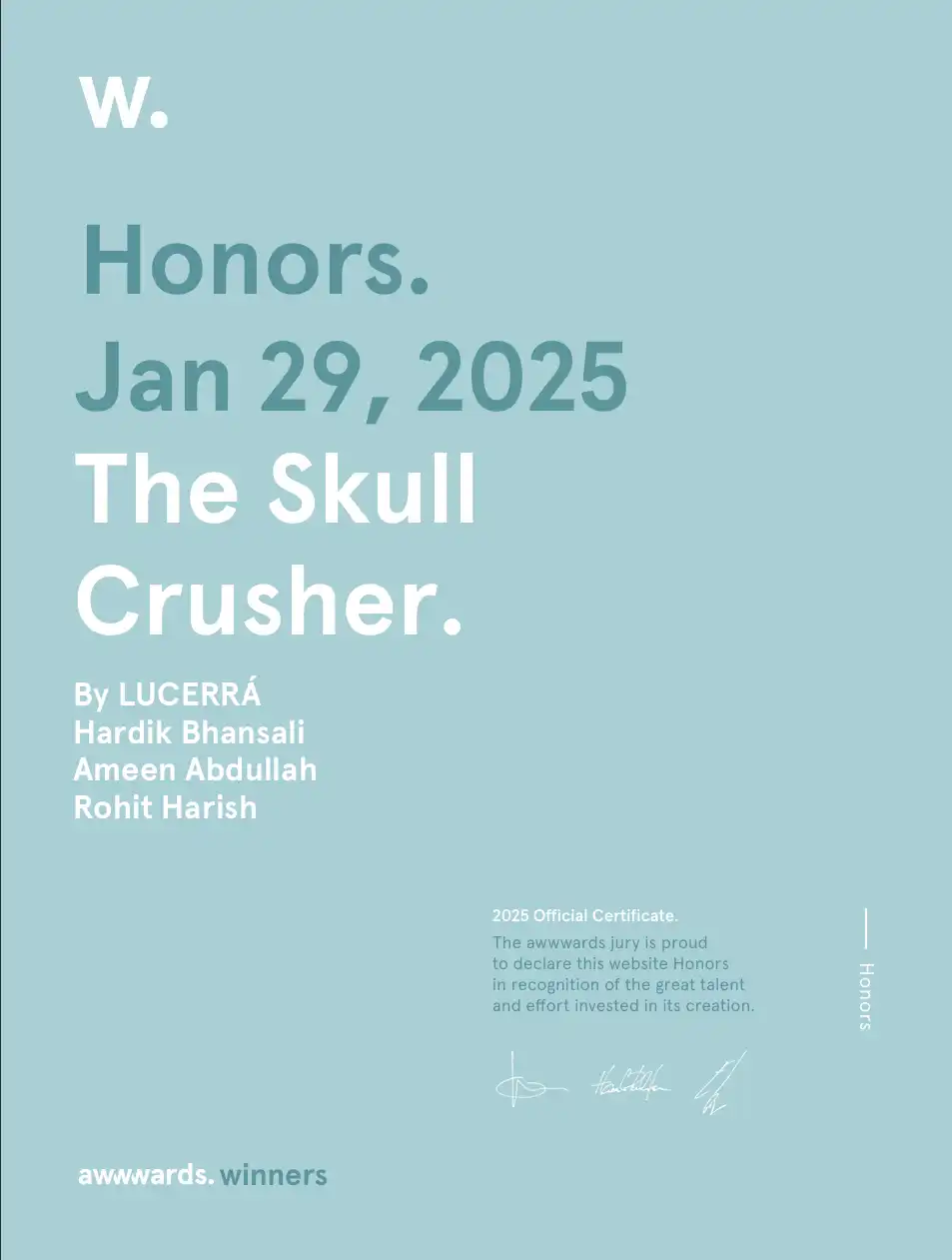 Awwwards Honourable Mention